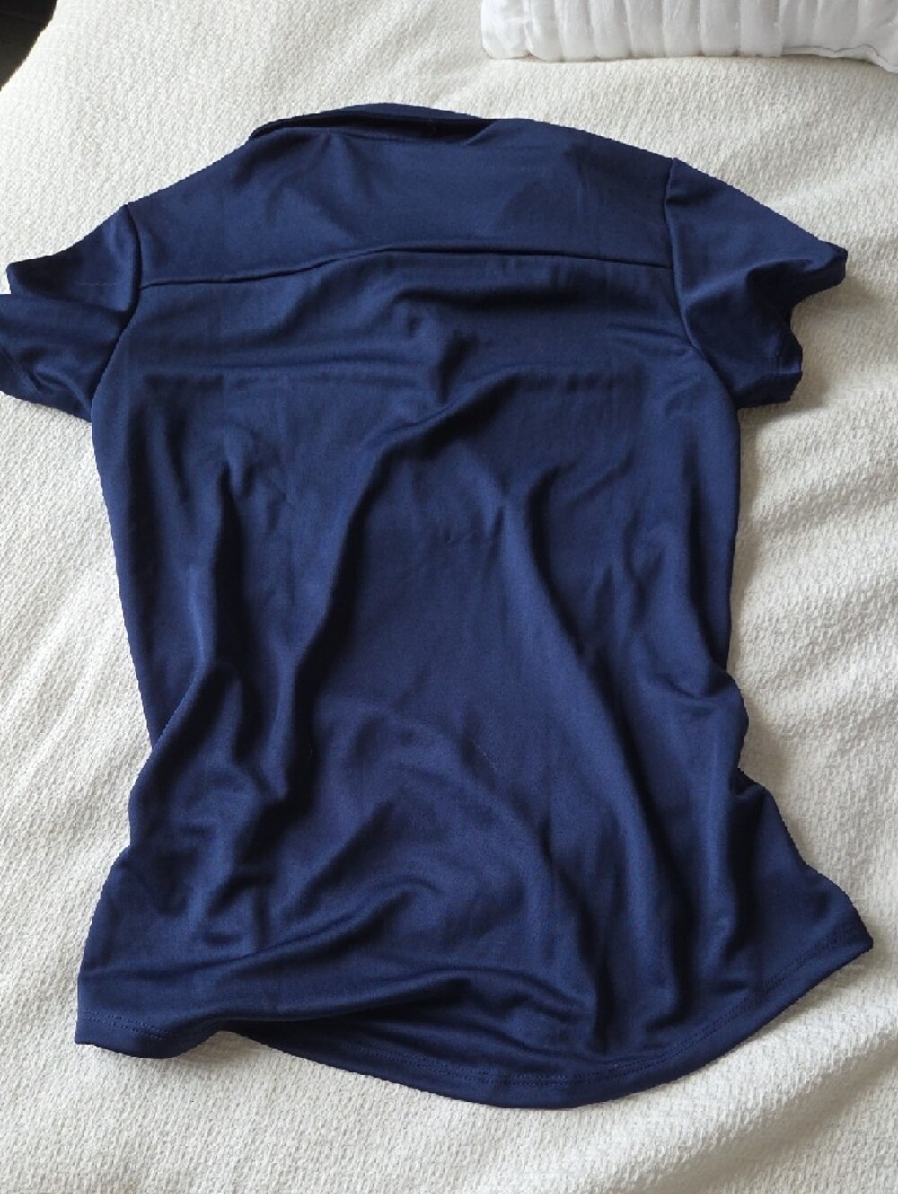 adidas Navy Blue Women's Golf Polo Shirt - Picture 3 of 3